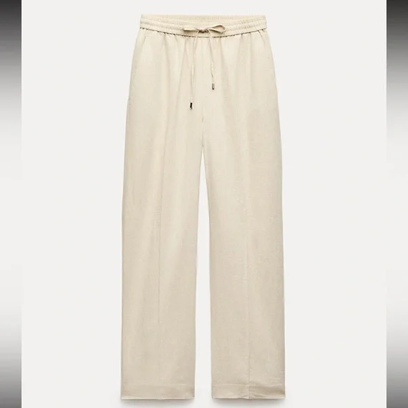 NEW: Zara Linen Pants - Picture 1 of 5